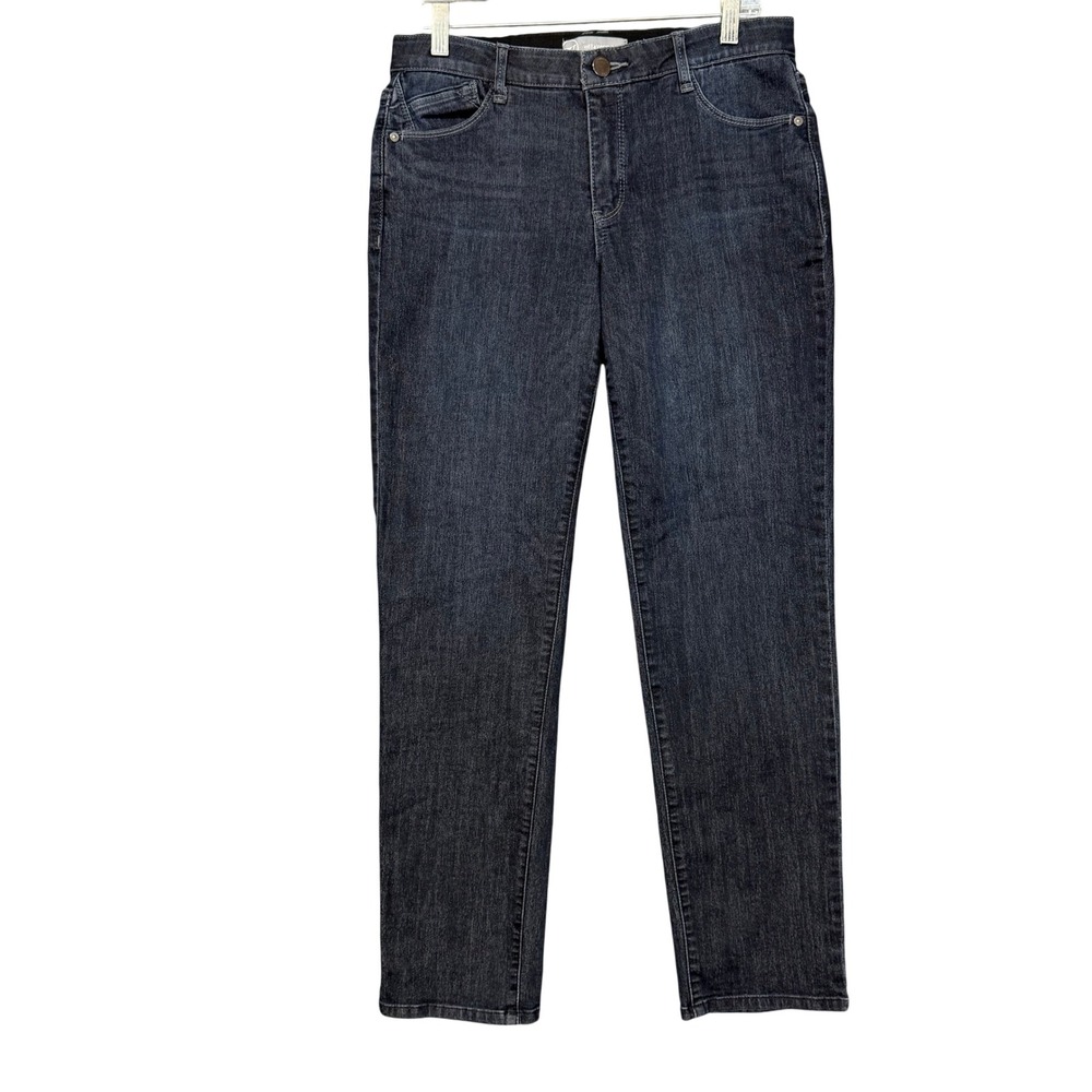Wit & Wisdom Jeans Womens 8 Blue Denim Dark Wash Ab-Solution Straight‎ Stretch
